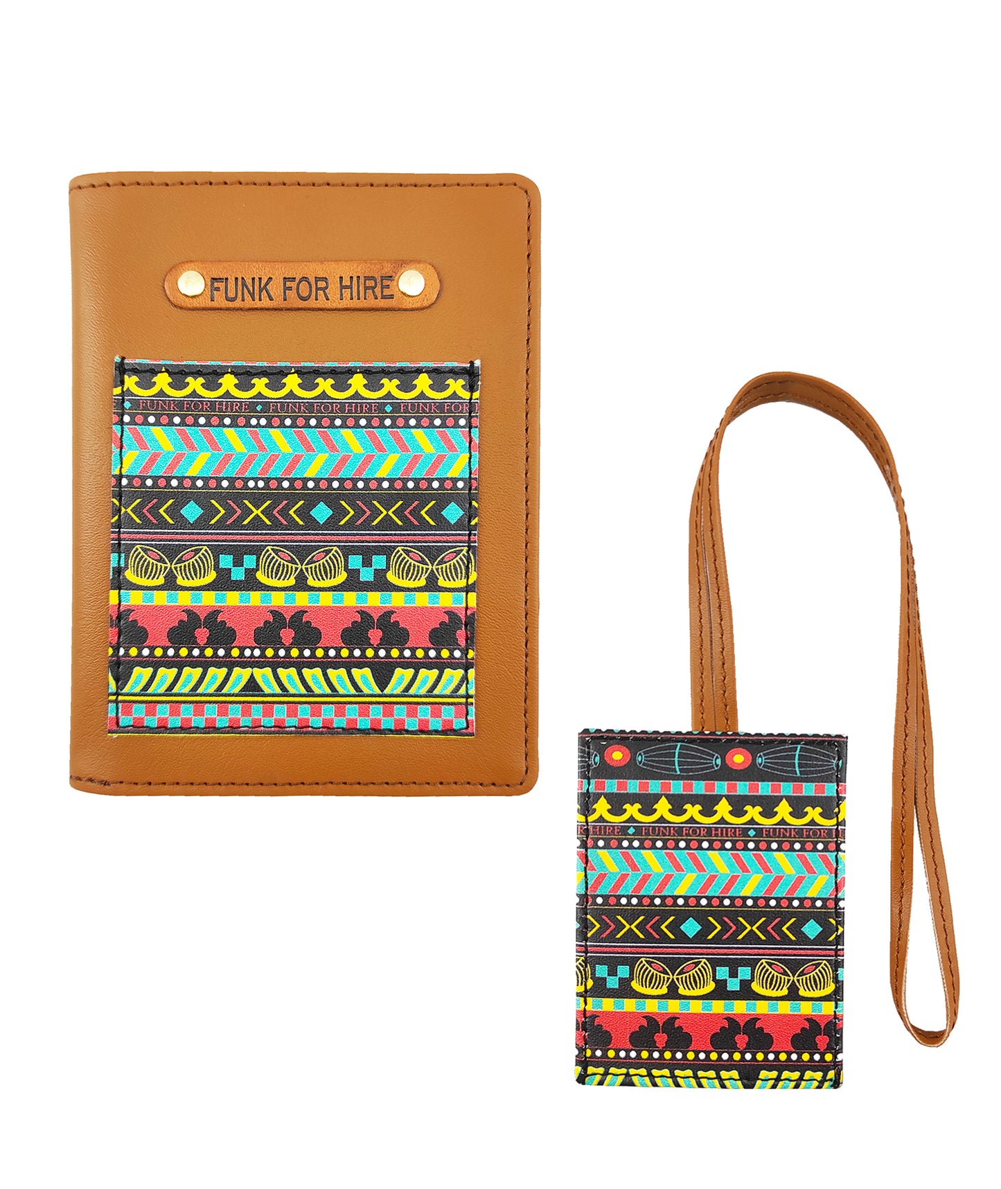Travel Combo: Match Box Backpack and Music Border Passport Case