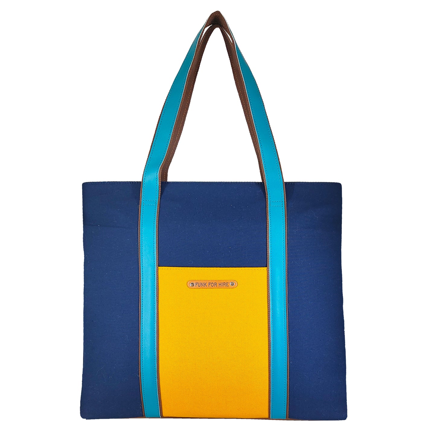 Tote Handbag Plain Navy 13.3"