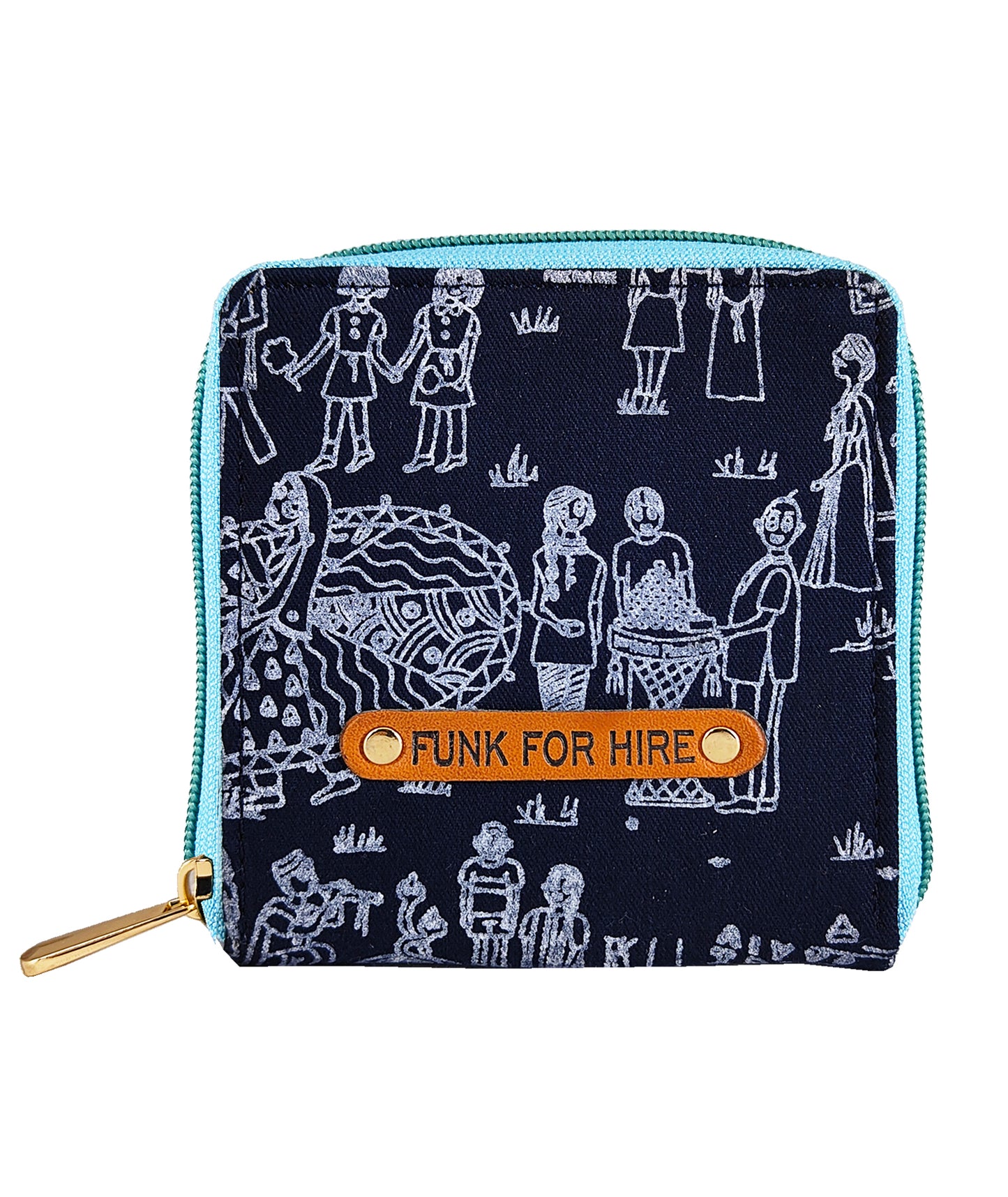 Mela Navy Square Wallet