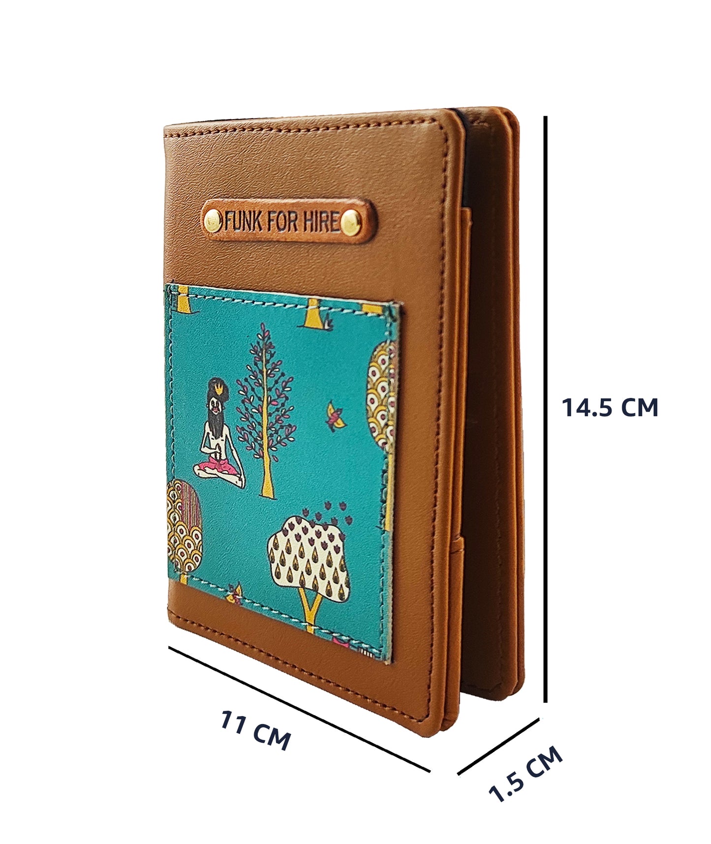 Tree printed Leatherette Passport Case with Luggage Tag