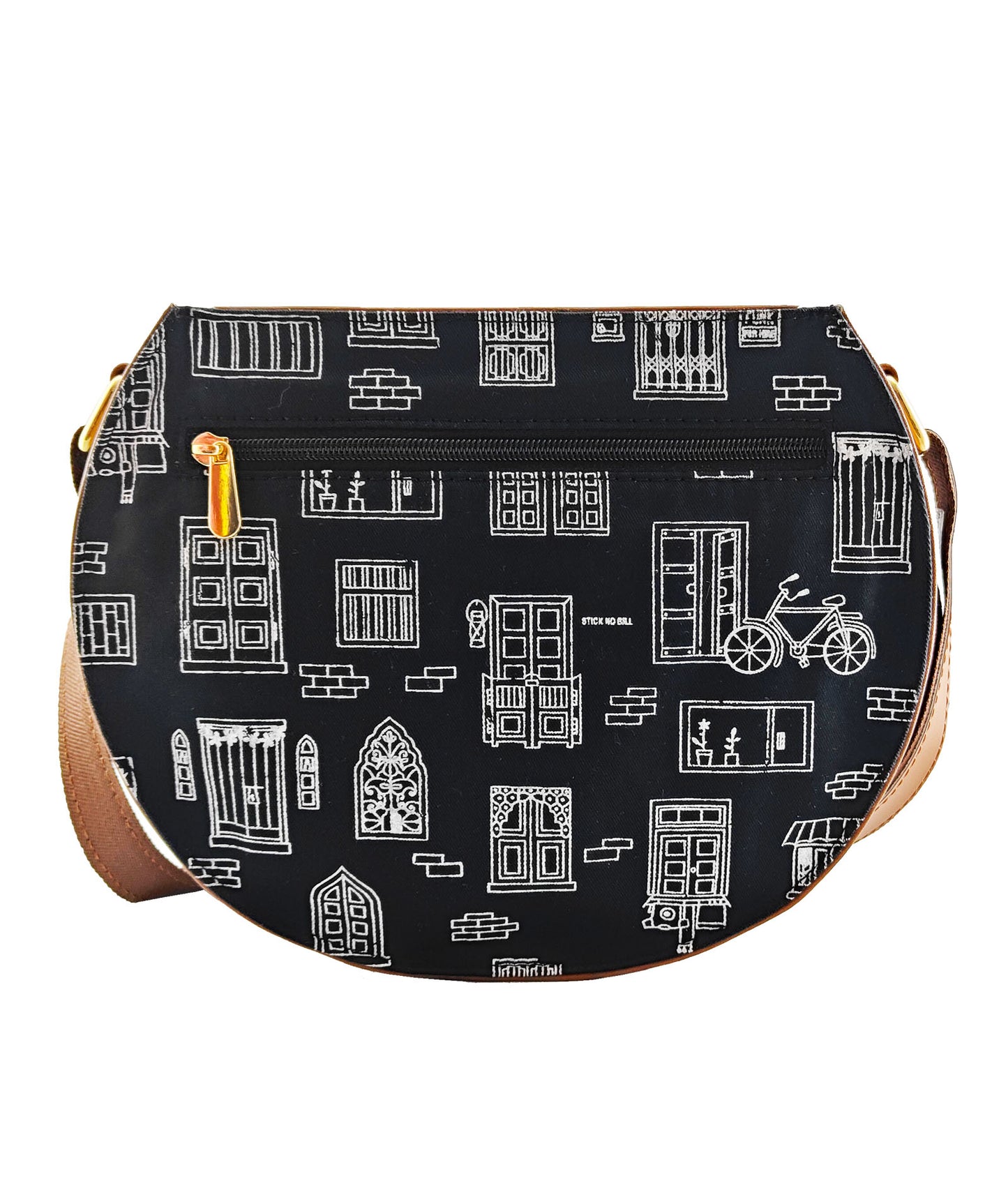 Wall Round Sling Bag Black