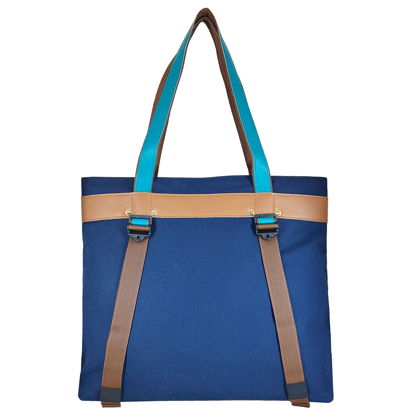 Tote Handbag Plain Navy 13.3"