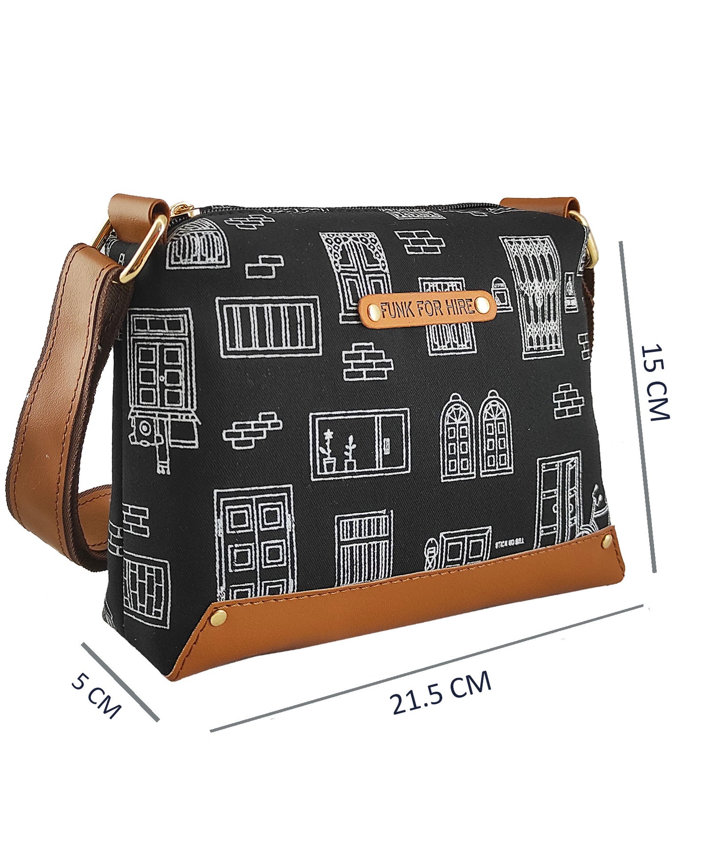 Combo Offers : Wall Box Black Sling Bag & Loop Black Wallet