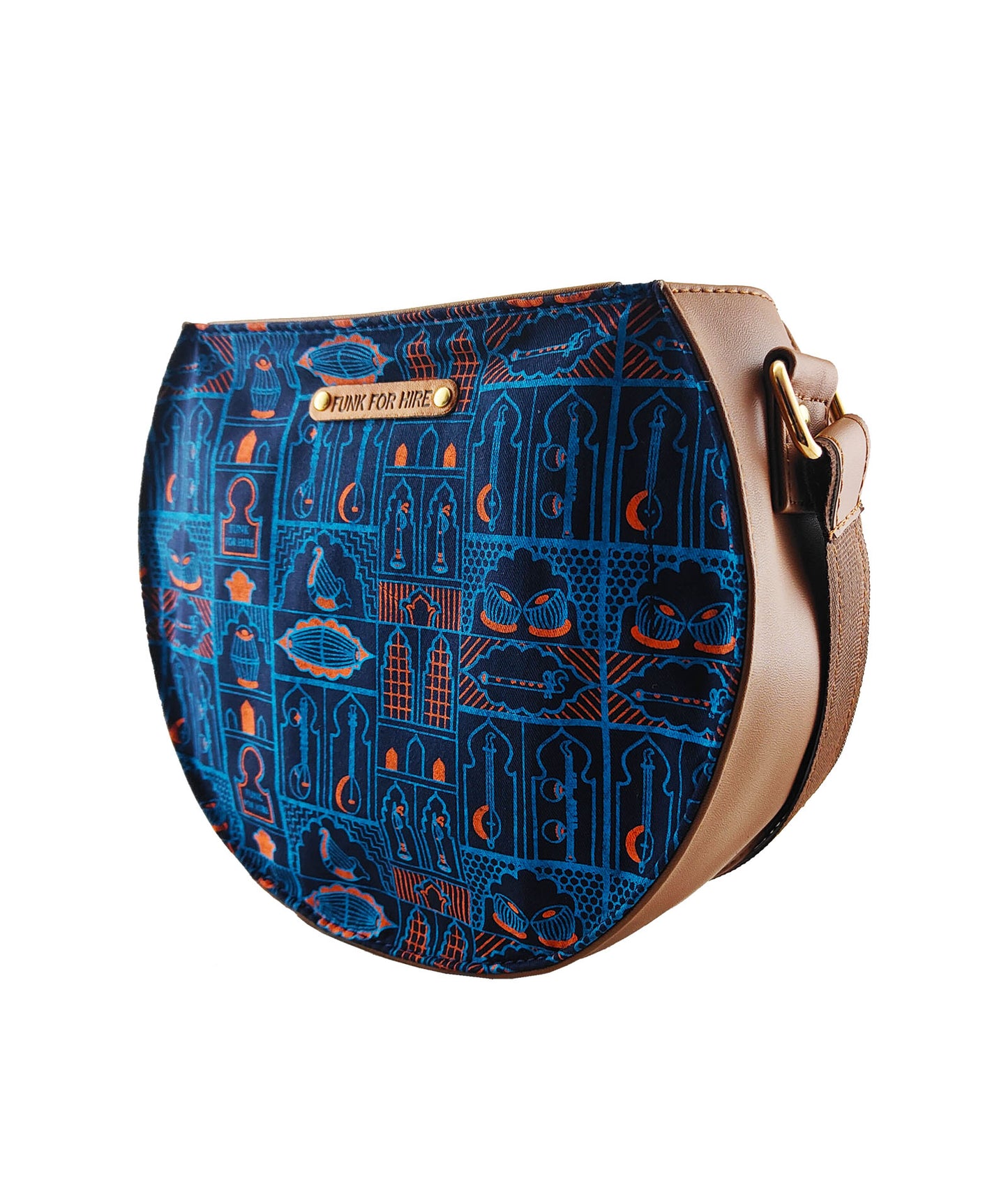 Music Wall Round Sling Bag Navy