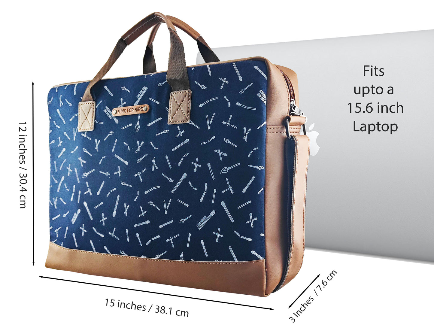 Match Stick Box Laptop Bag 15.6 inch Navy