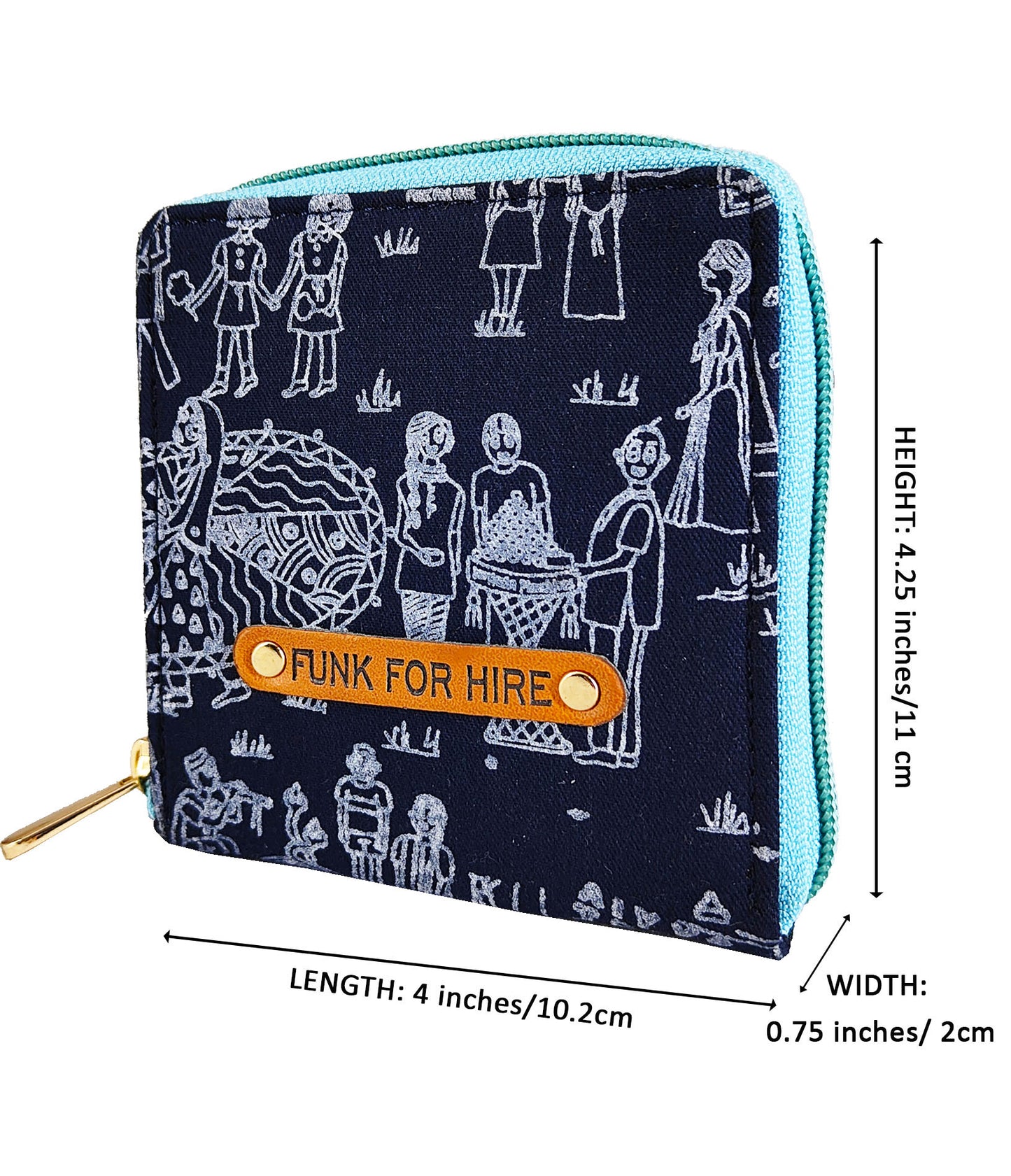 Mela Navy Square Wallet