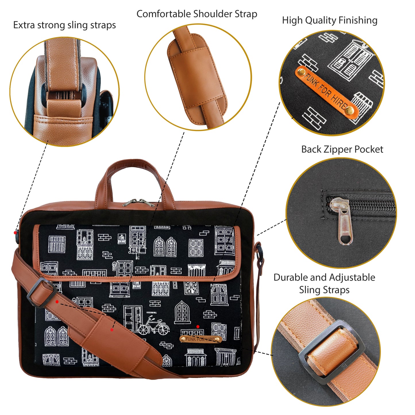 Wall One Pocket Laptop Bag 17 inch