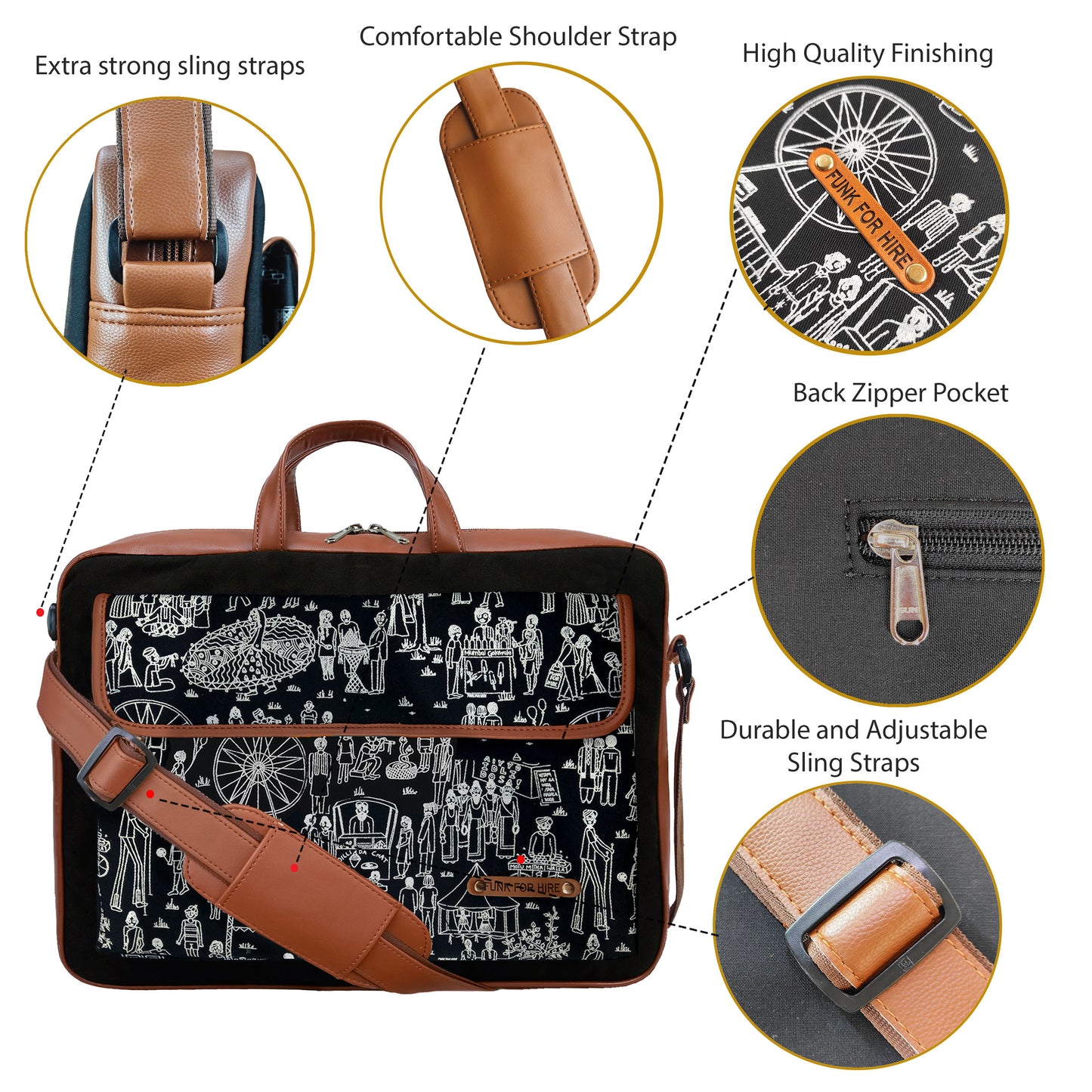 Mela One Pocket Laptop Bag 17 inch