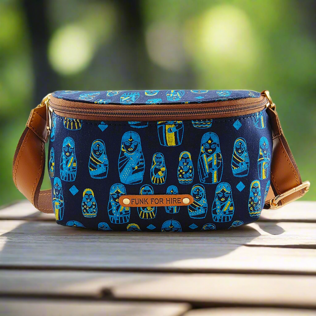 Doll Printed Fanny Pack Navy