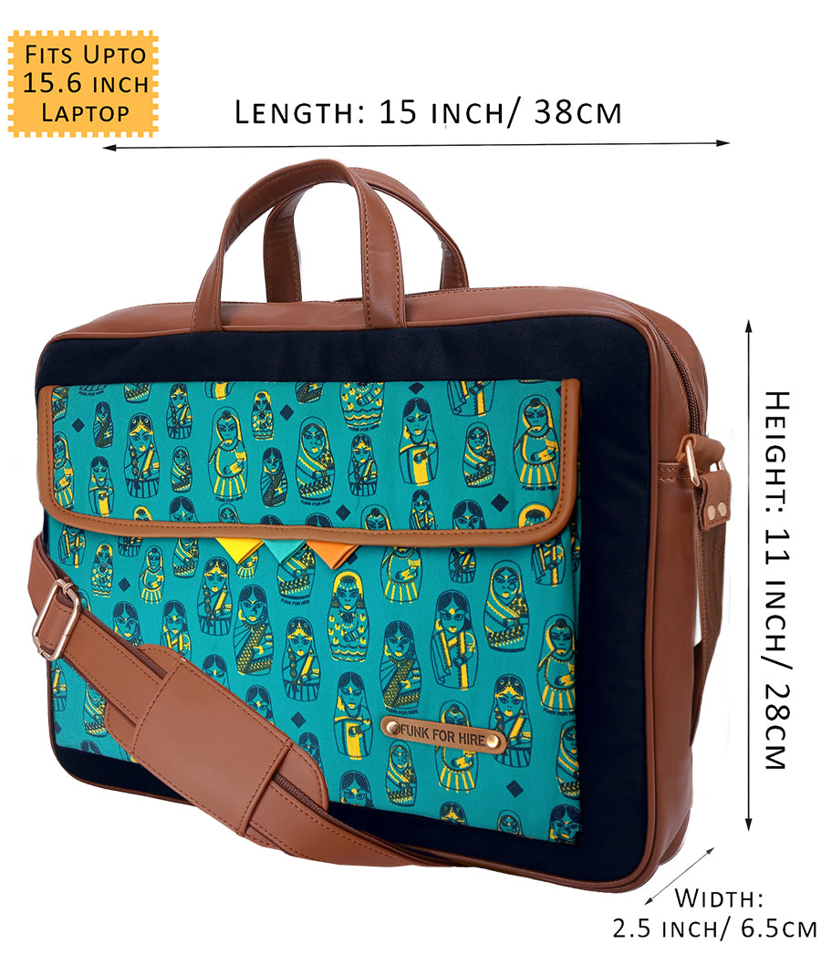 Combo Offers : Doll One Pocket Laptop Black Bag & Loop Black Wallet