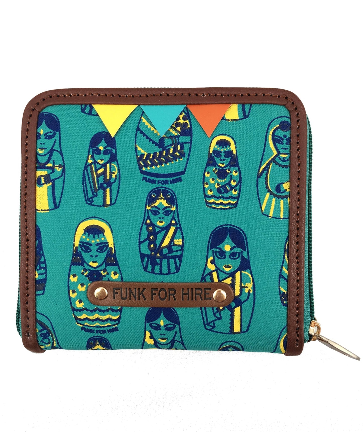 Garage Sale : Doll square Turquoise Wallet -46