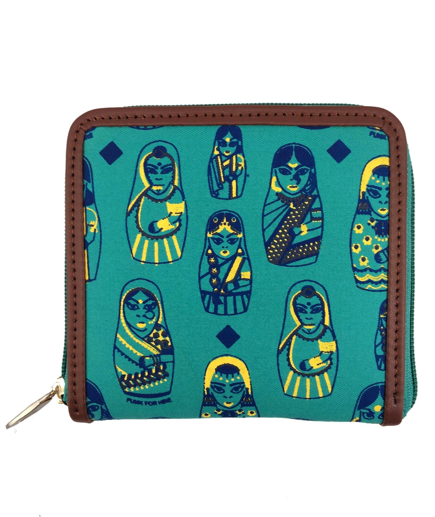 Garage Sale : Doll square Turquoise Wallet -46
