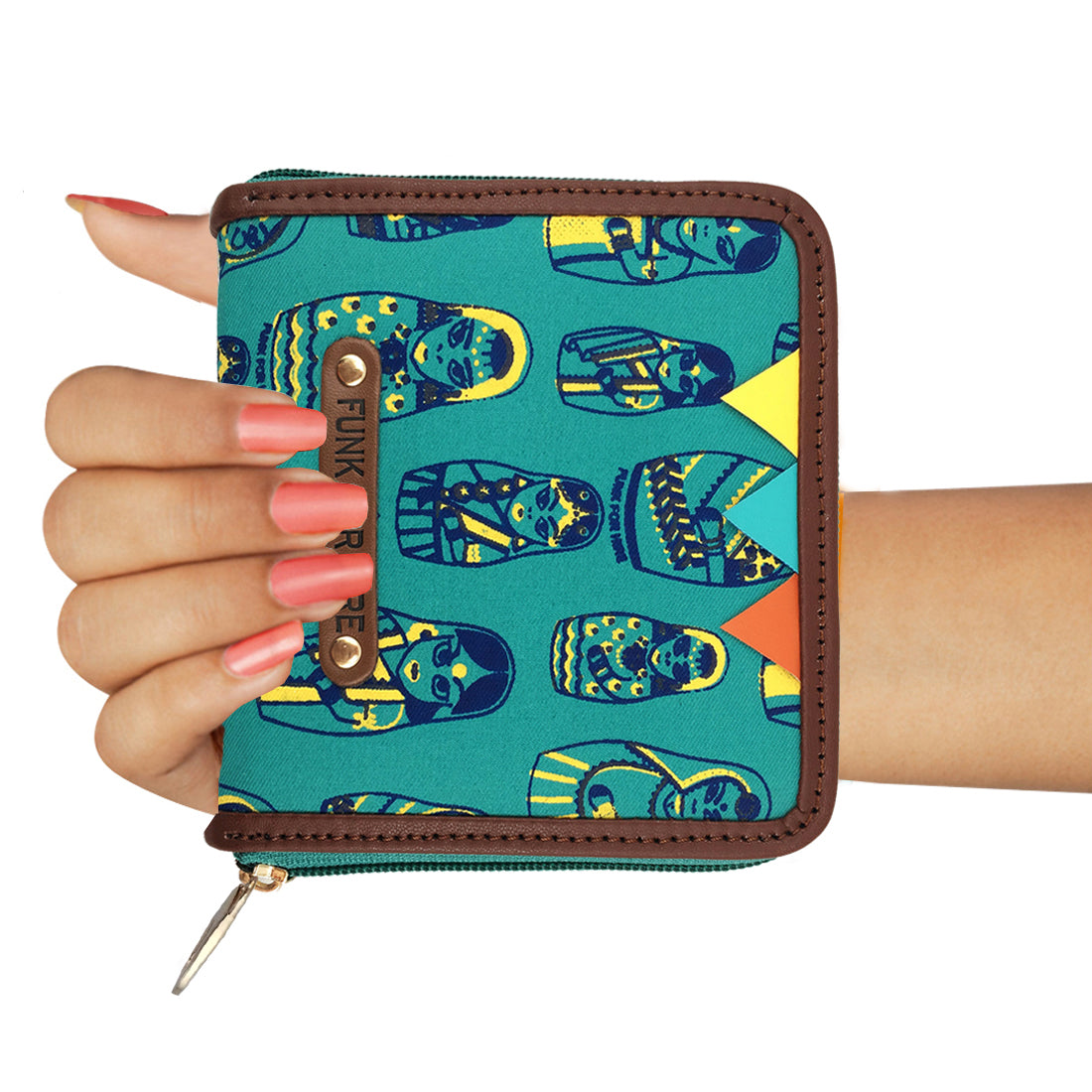 Garage Sale : Doll square Turquoise Wallet -46