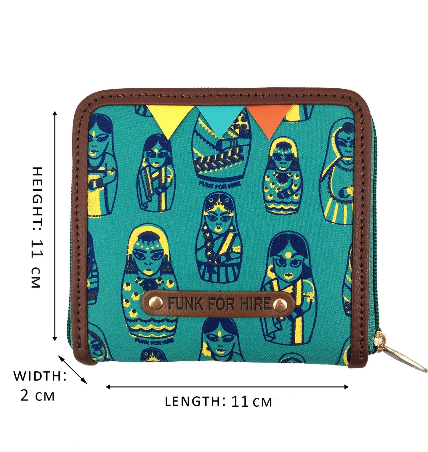 Garage Sale : Doll square Turquoise Wallet -46