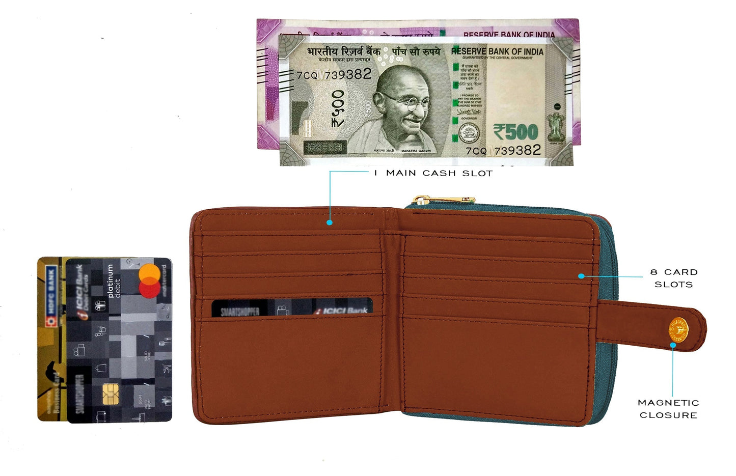 Garage Sale :Horse Loop Teal Wallet - 23