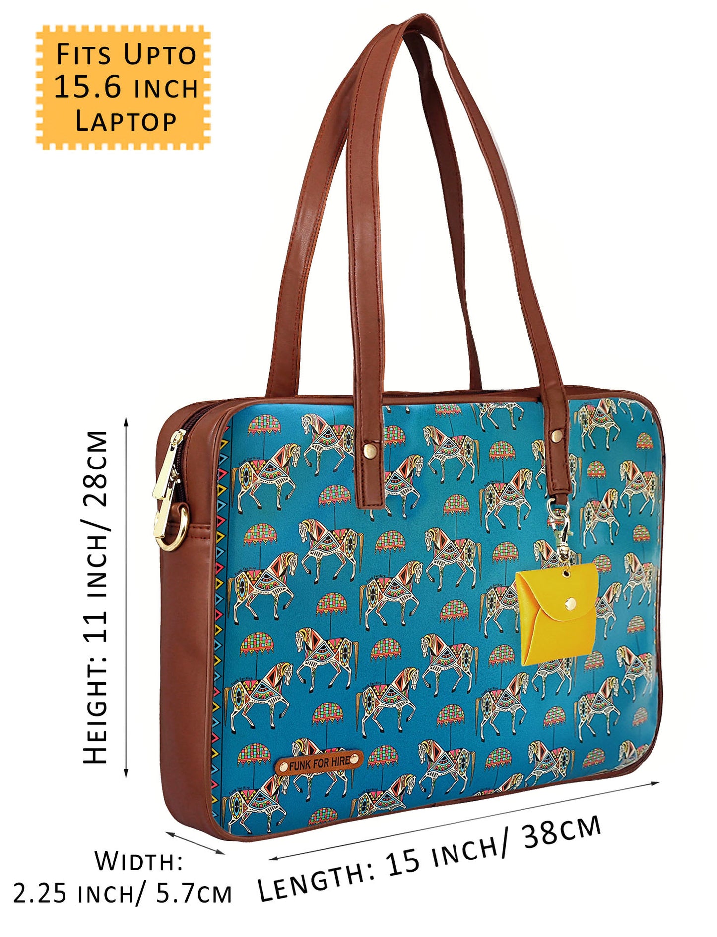 Laptop Handbag Horse Teal