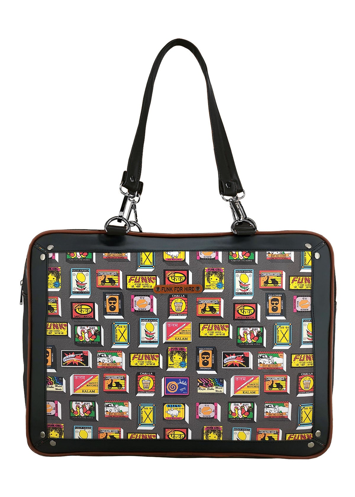 Free Card Wallet with Match Collage Luggage Bag Grey
