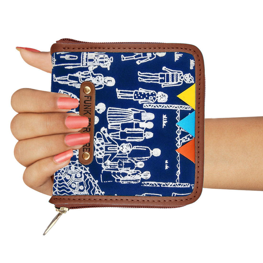 Garage Sale :Mela Square Petrol Blue Wallet - 55