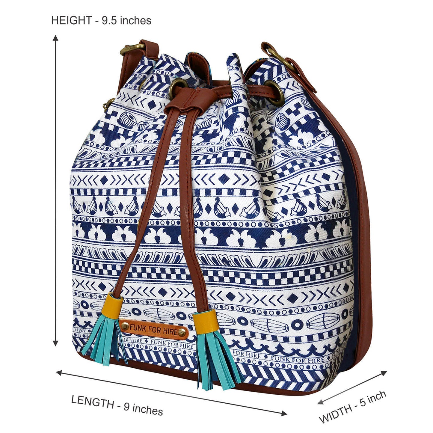 Combo Offers : Music Border Drawstring Bag & Pocket Multicolour Wallet