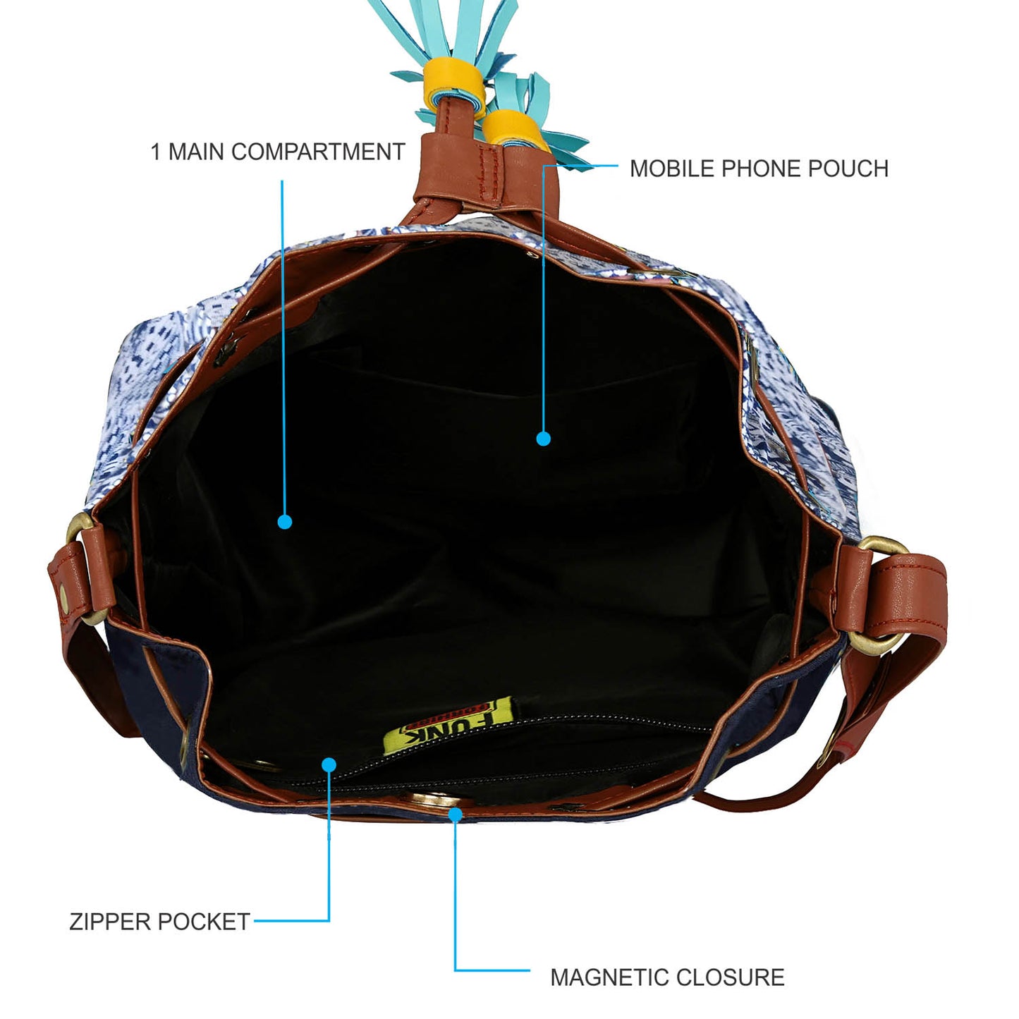 Combo Offers : Music Border Drawstring Bag & Pocket Multicolour Wallet