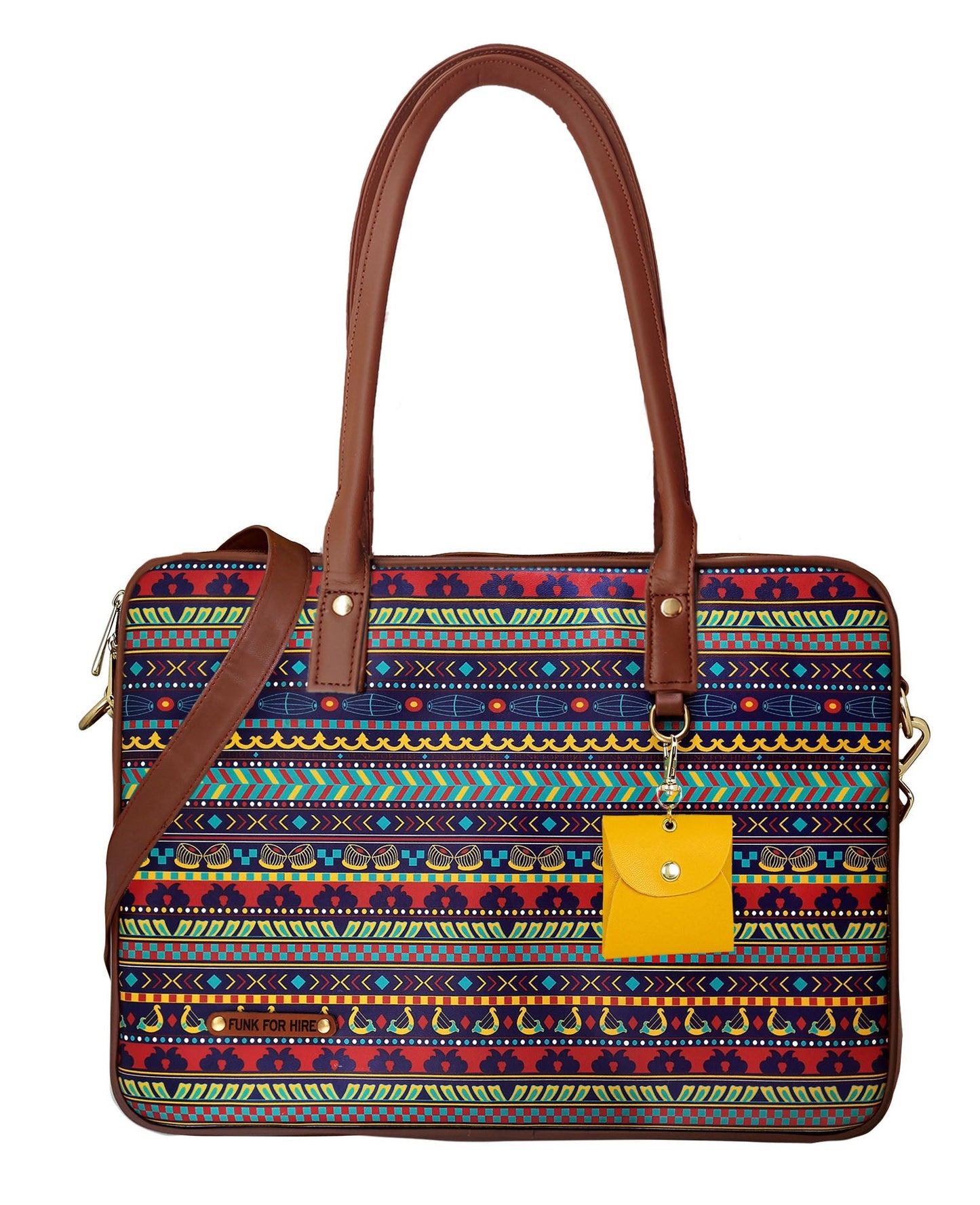 Garage Sale : Laptop Music Border Multi Handbag -13
