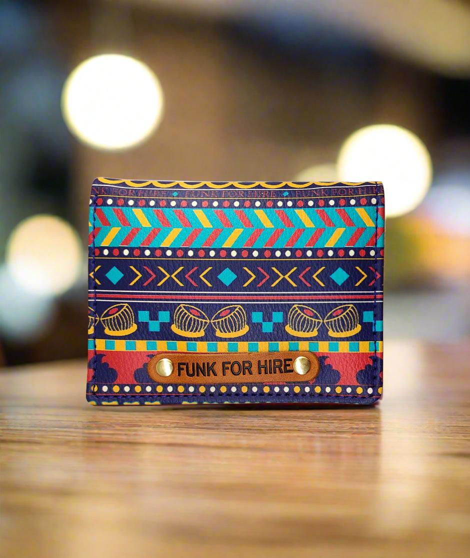 Music Border Blue Pocket Wallet