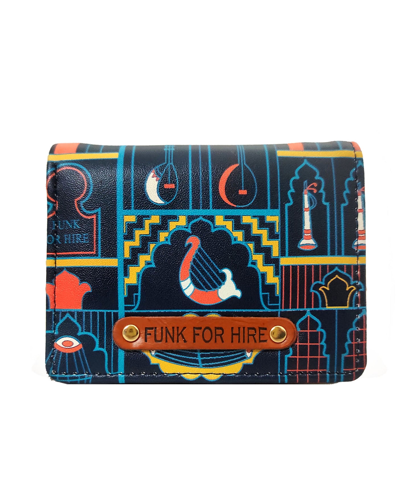 Combo Offers: Yellow Navy Fanny Pack & Music wall Pocket Wallet Navy