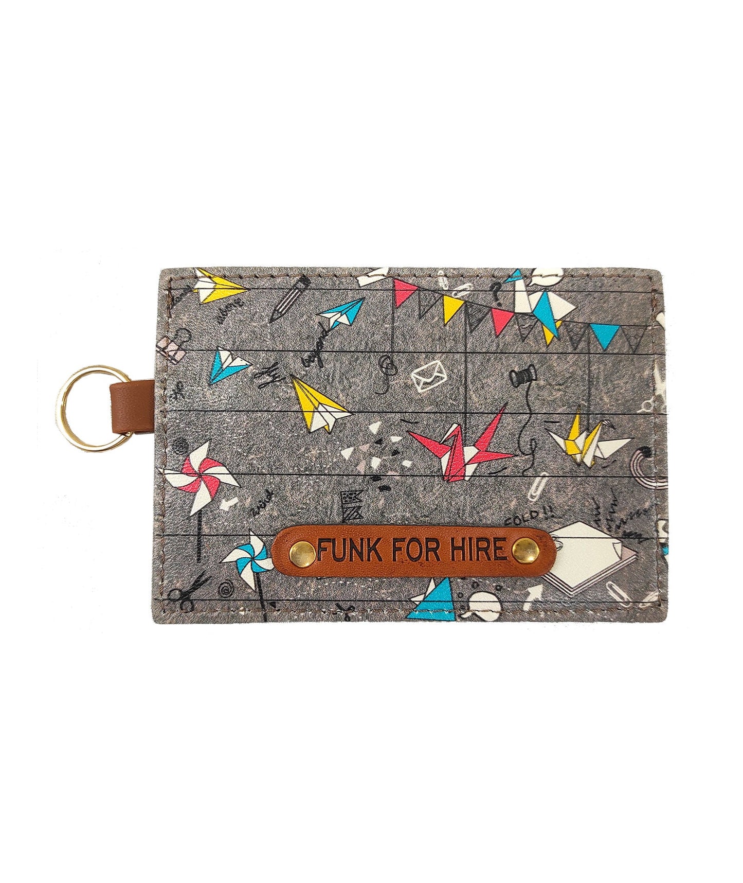 Free Card Wallet with Match Laptop Grey Backpack