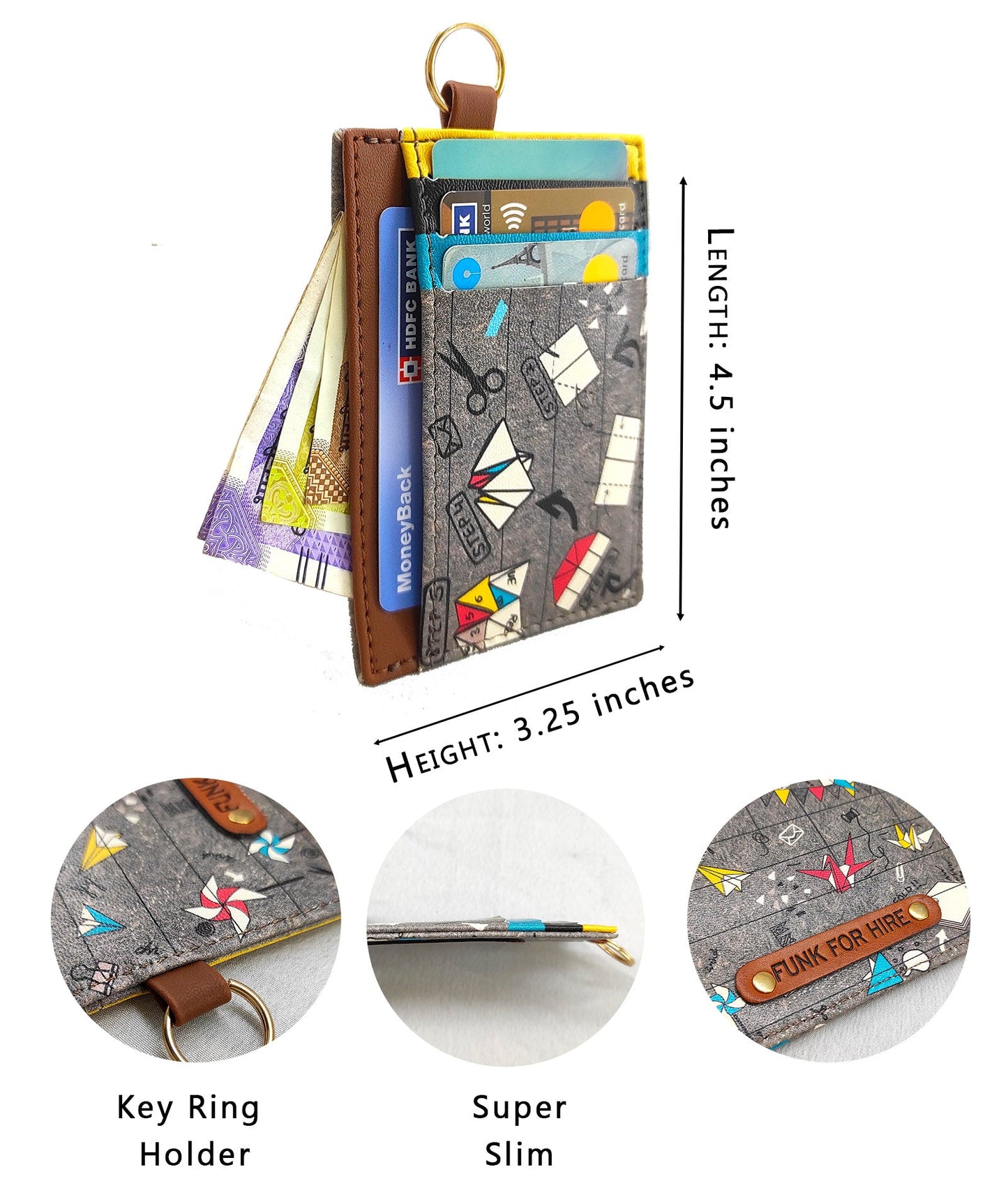 Free Card Wallet with Match Laptop Grey Backpack