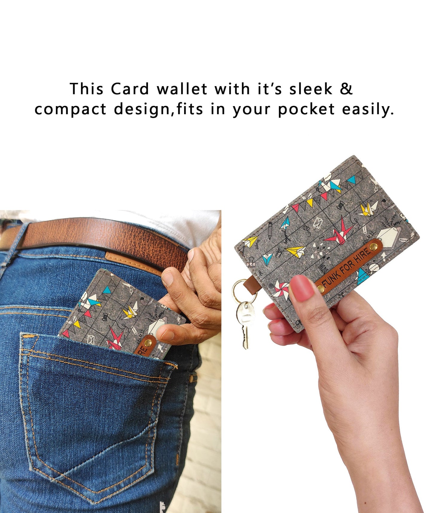 Free Card Wallet with Match Laptop Grey Backpack