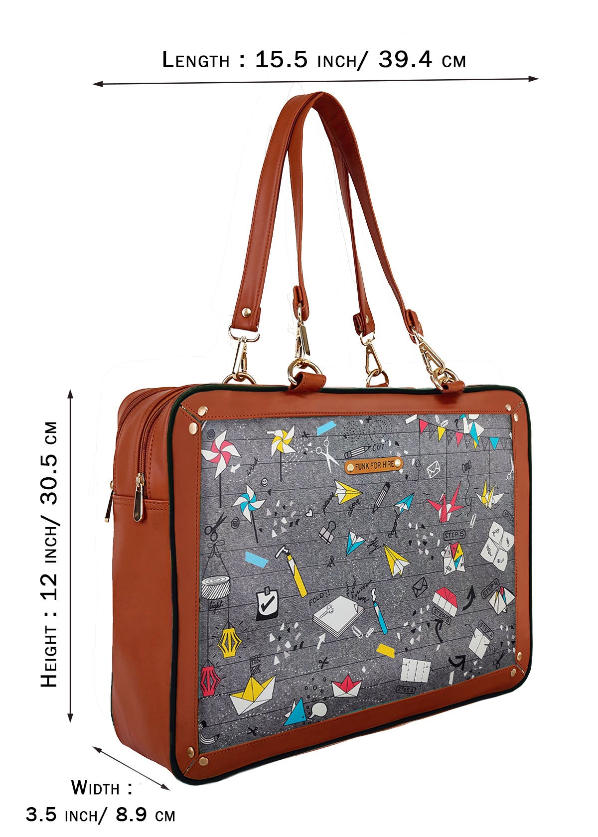 Free Card Wallet with Origami Luggage Bag Grey