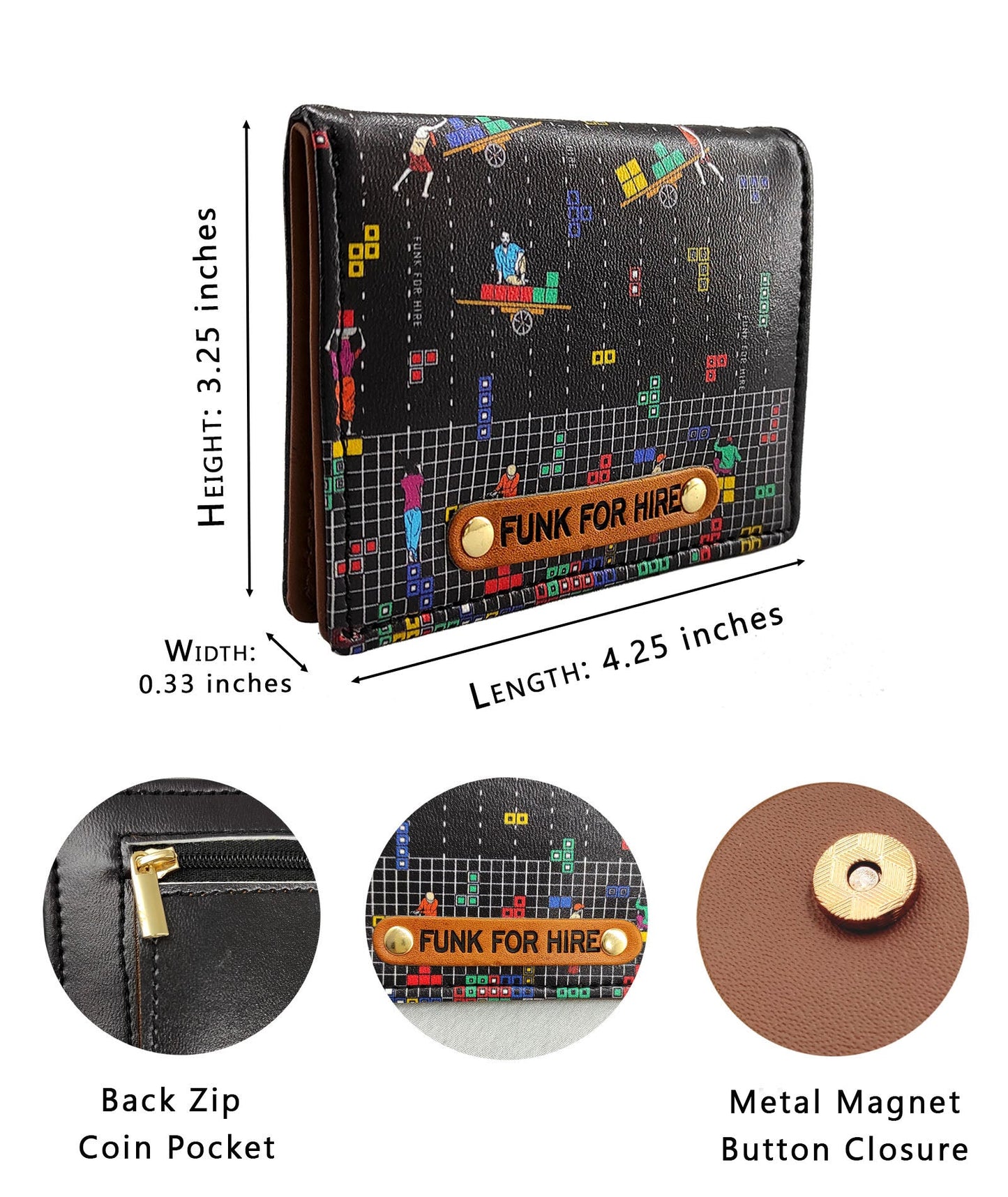 Garage Sale : Tetris Pocket Black Wallet - 26