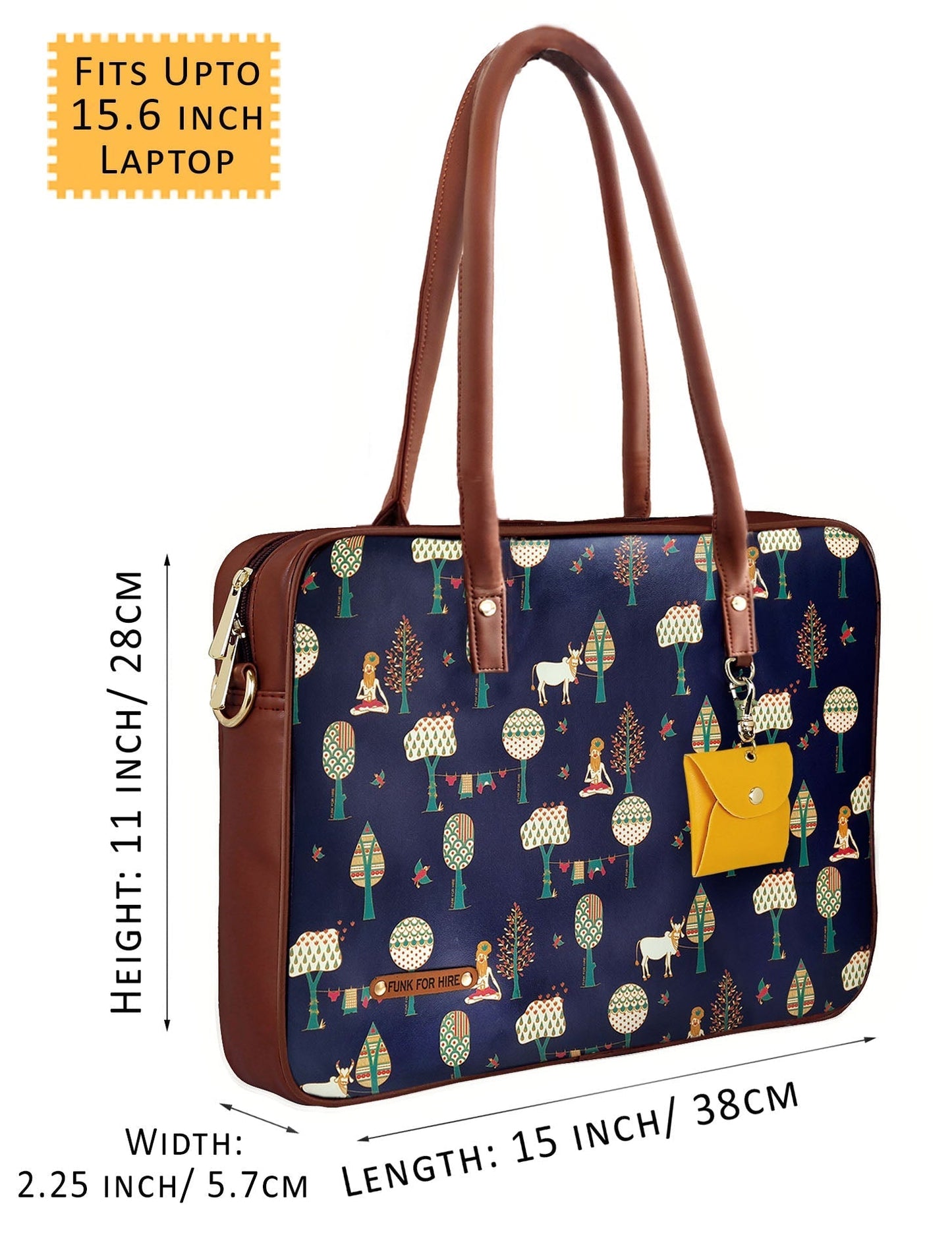 Garage Sale : Laptop Tree Navy Handbag- 06