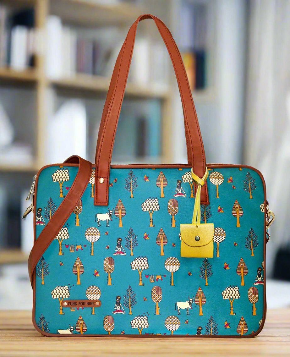 Laptop Handbag Tree Teal