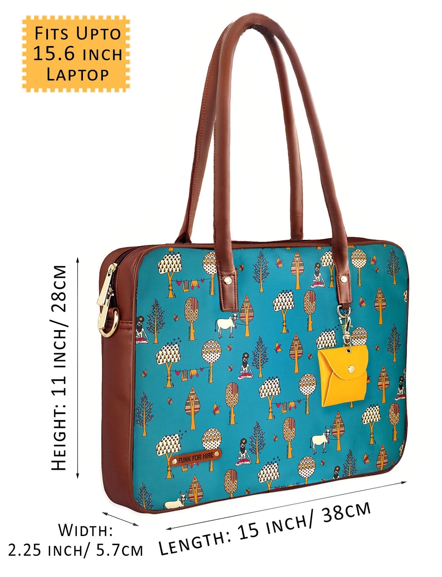 Garage Sale : Tree Laptop Teal Handbag - 01