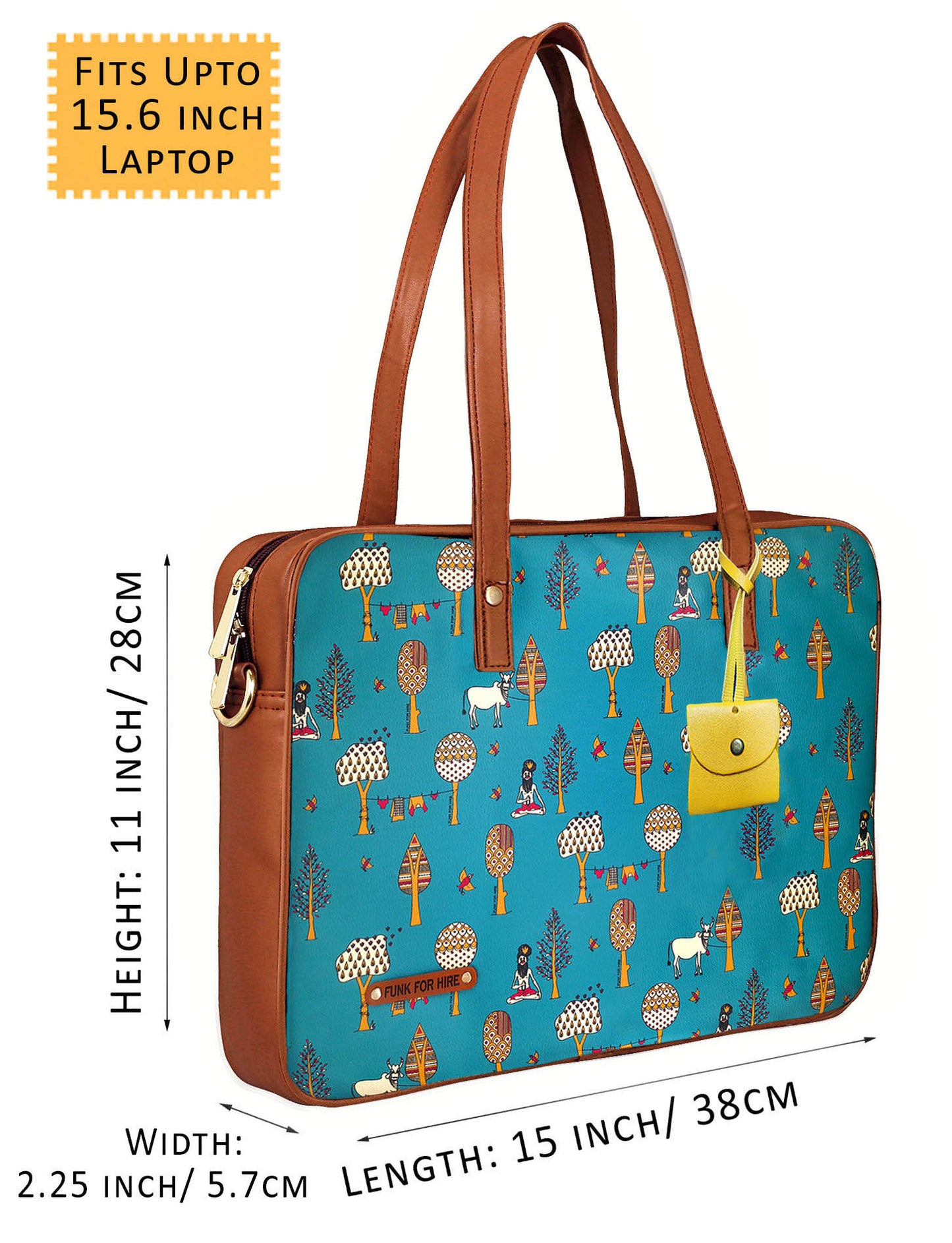 Laptop Handbag Tree Teal