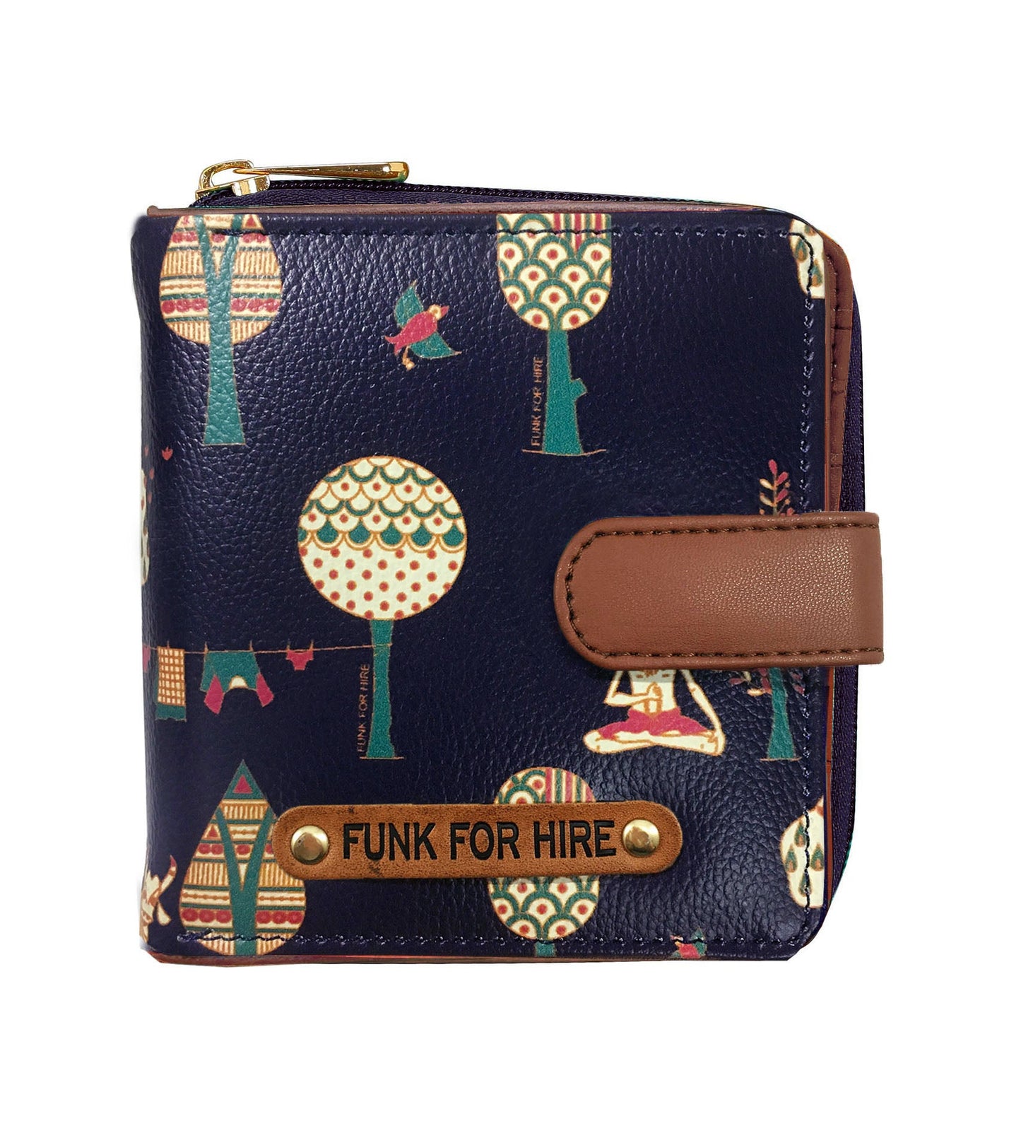 Garage sale - Tree Loop Navy Blue Wallet 02