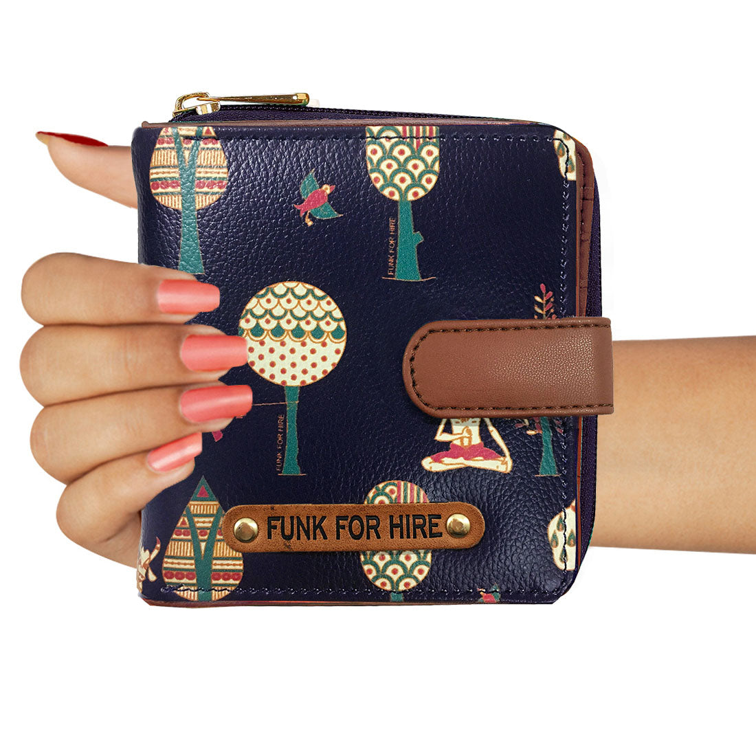 Garage sale - Tree Loop Navy Blue Wallet 02