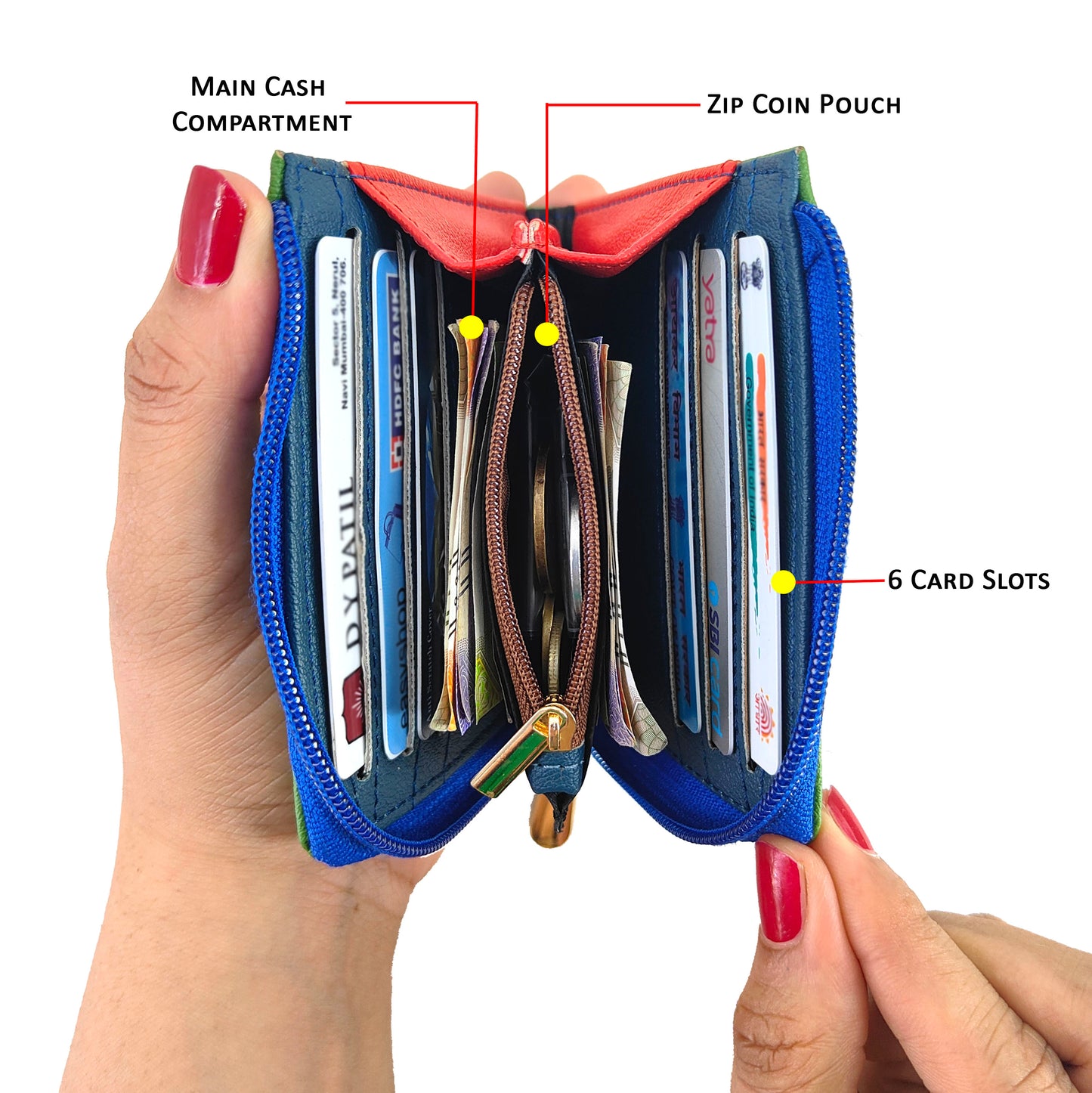 Combo Offers : Music Border Drawstring Bag & Green Zip Wallet