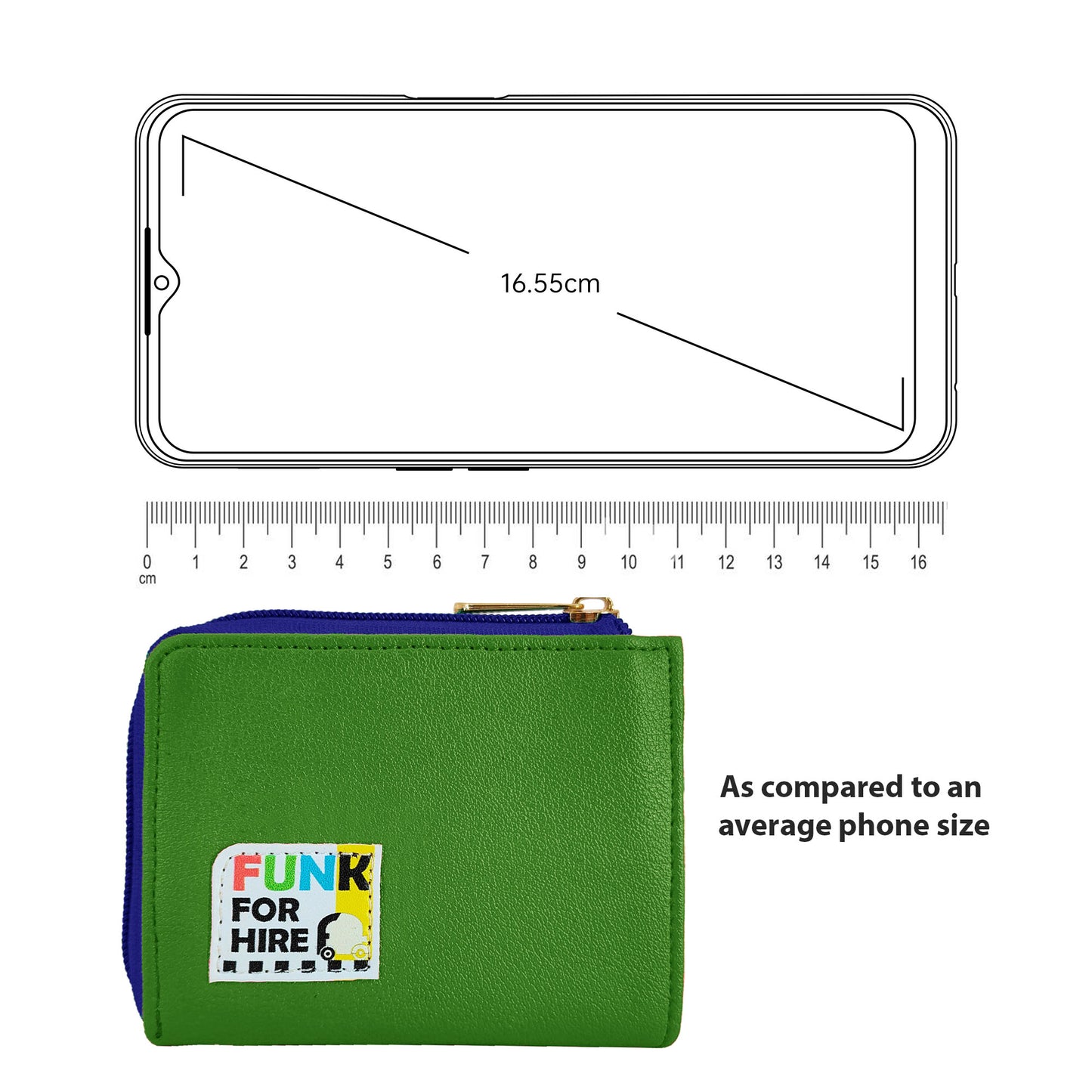 Combo Offers : Doll Fanny Pack & Green Zip Pocket Wallet