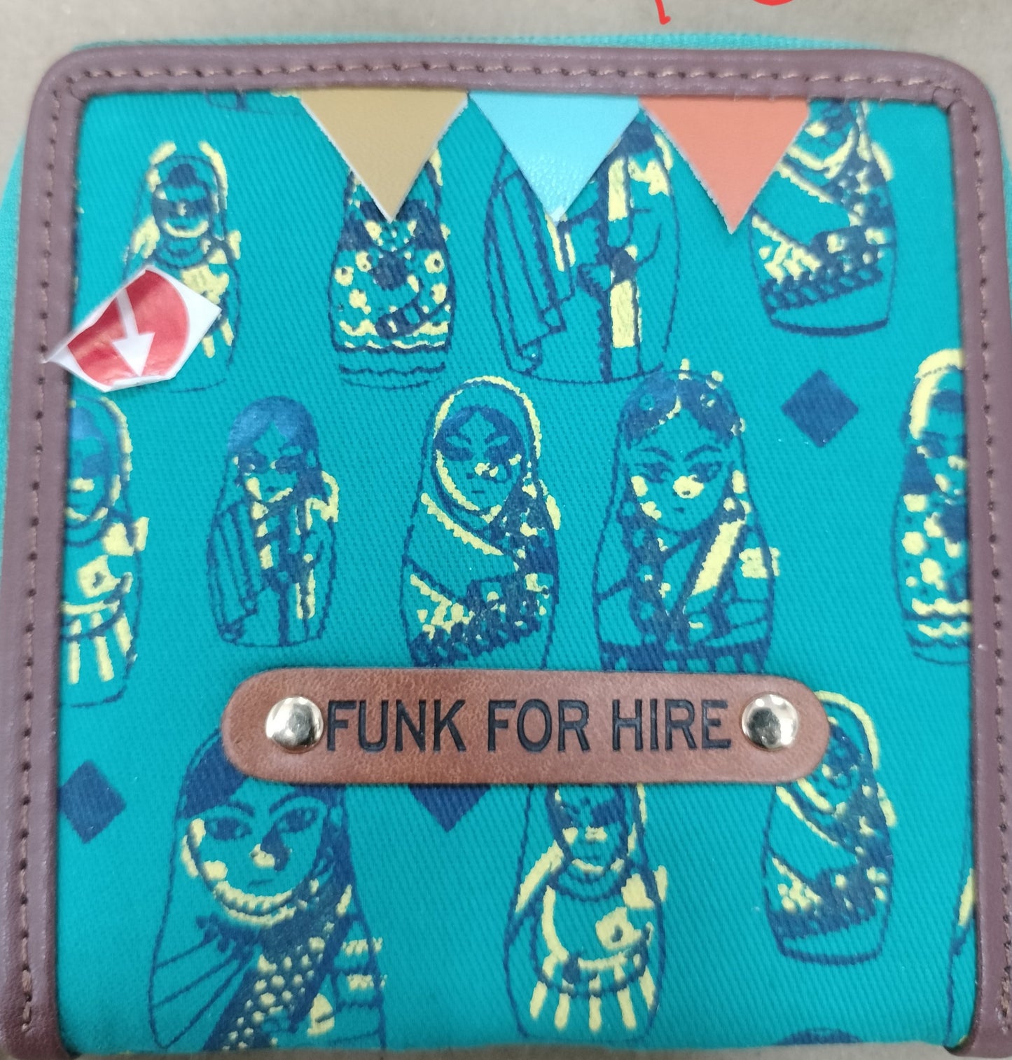 Garage Sale : Doll square Turquoise Wallet -40