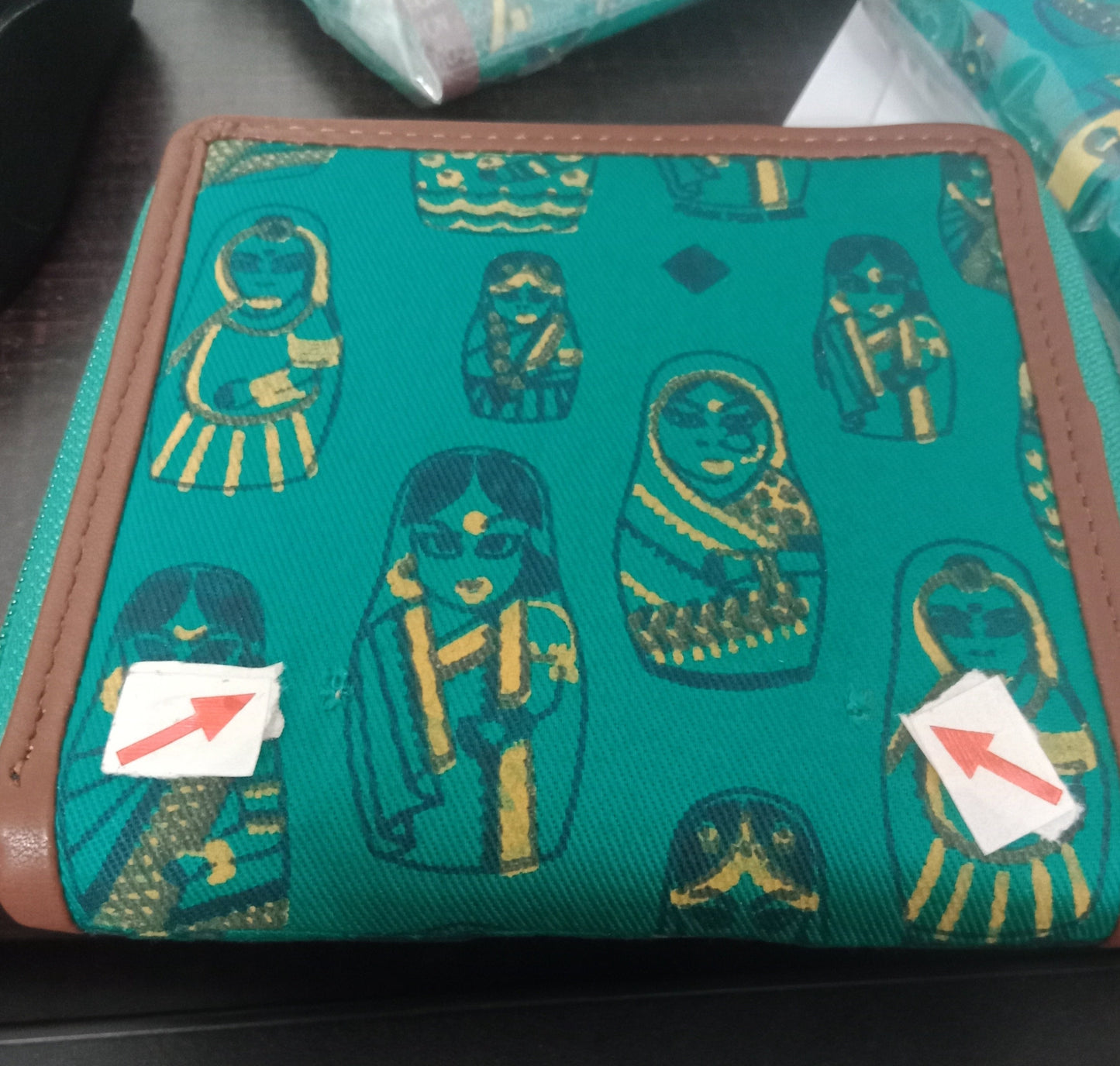 Garage Sale : Doll square Turquoise Wallet -46