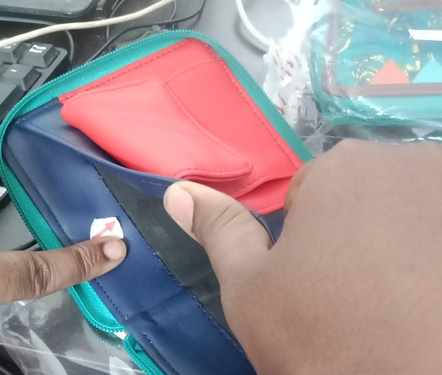 Garage Sale : Doll square Turquoise Wallet -52