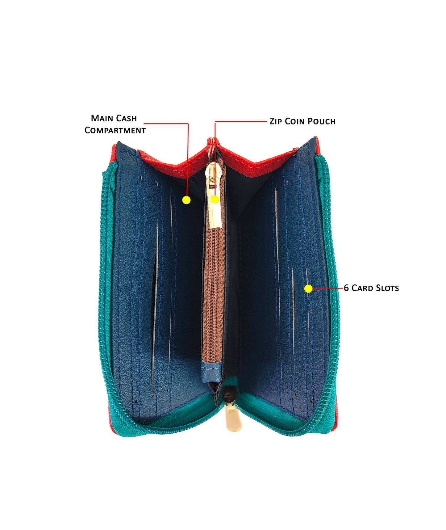 Combo Offers : Music Wall Drawstring Navy & Beige Zip Pocket Wallet