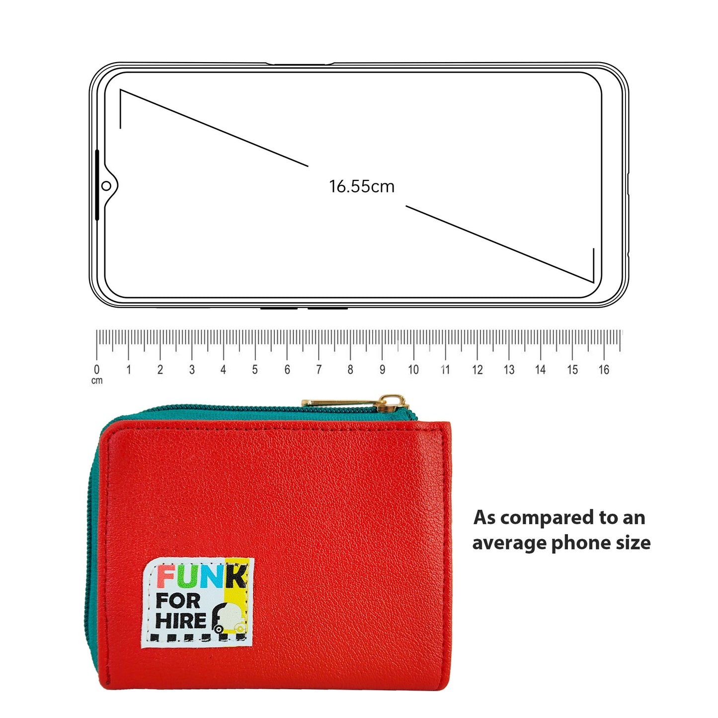 Combo Offers : Music Wall Drawstring Navy & Red Zip Pocket Wallet