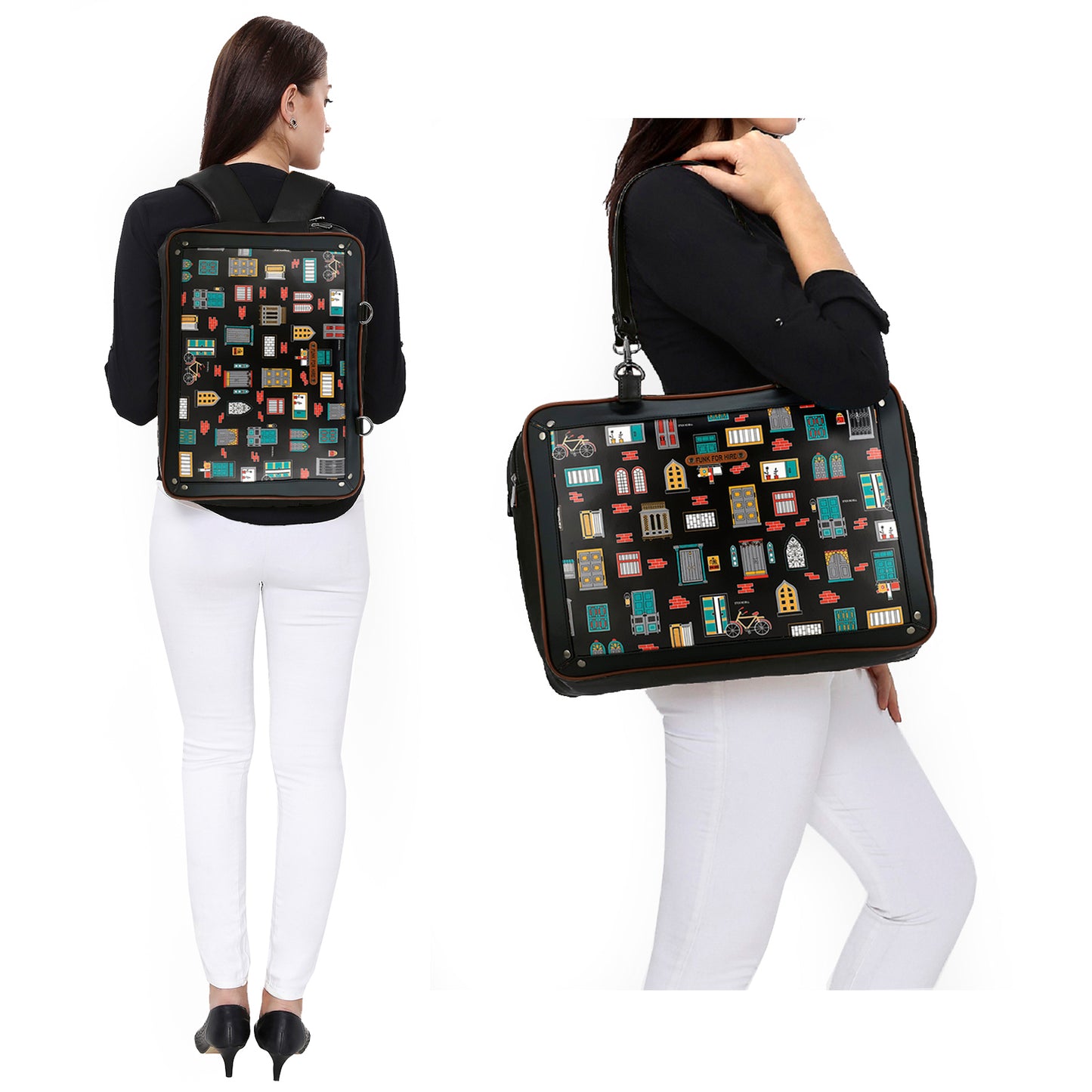 Free Card Wallet with Wall Luggage Bag Black