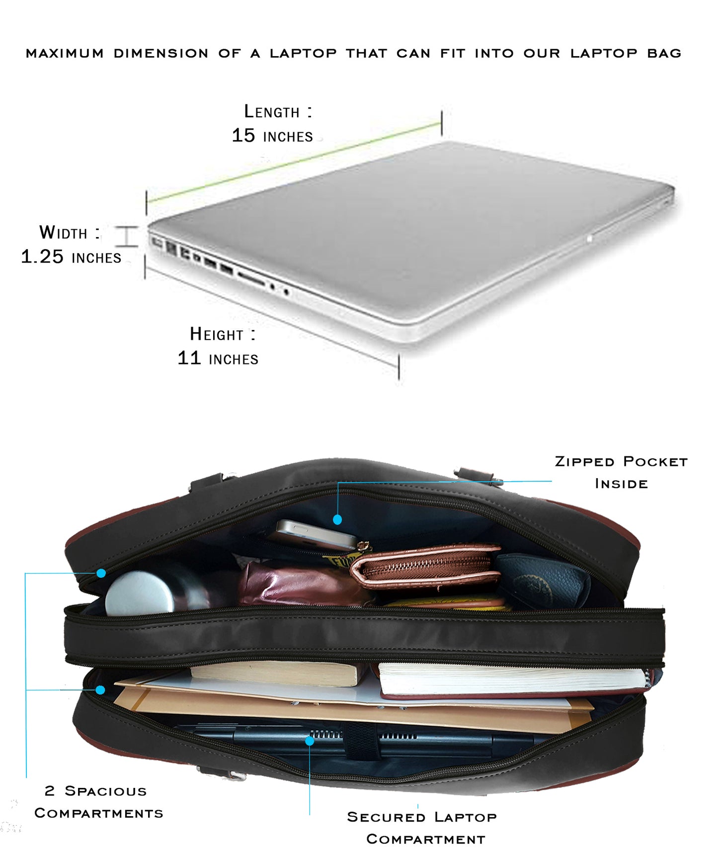 Free Card Wallet with Wall Luggage Bag Black