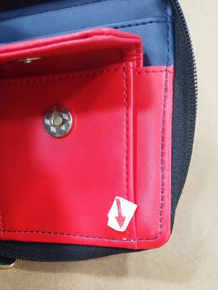 Garage Sale : Match Stick Square Navy Wallet -62