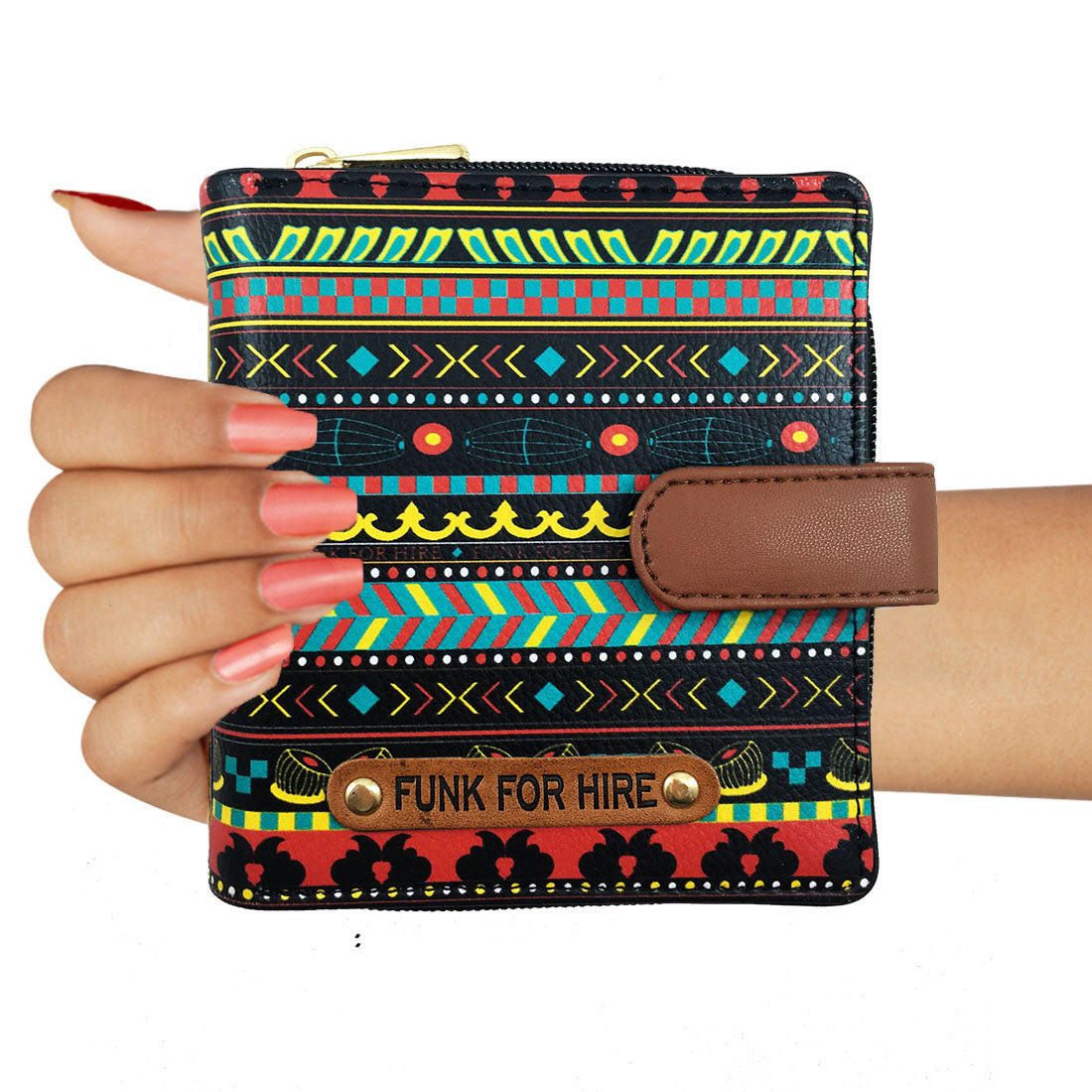 Music Border Loop Wallet Multicolour