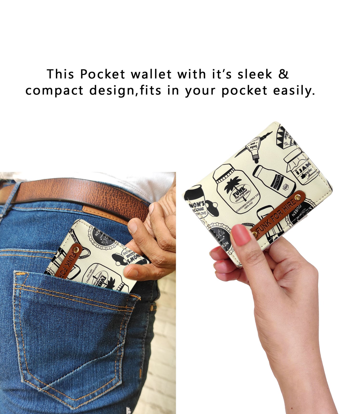 Bottle White Pocket Wallet